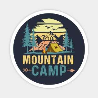 mountain camp - outdoor camping, adventure, hiking , trekking, holiday, vacation Magnet